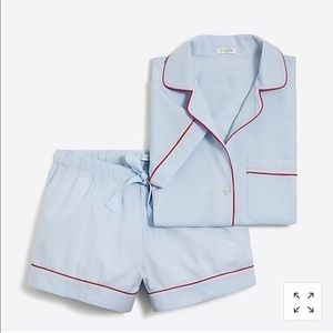 J Crew Short Sleeve Pajama Set in Hydrangea